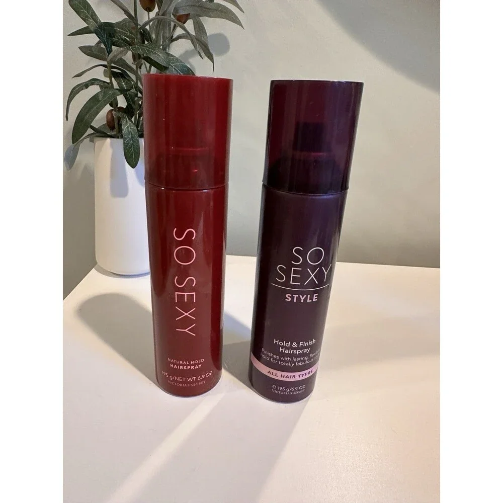 Victoria's Secret SO SEXY Hairspray Lot Natural Hold/Hold & Finish-RARE 6.9 oz